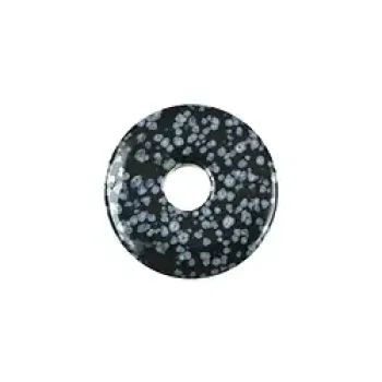 Donut aus Schneeflockenobsidian – Transformation & Schutz (40 mm)